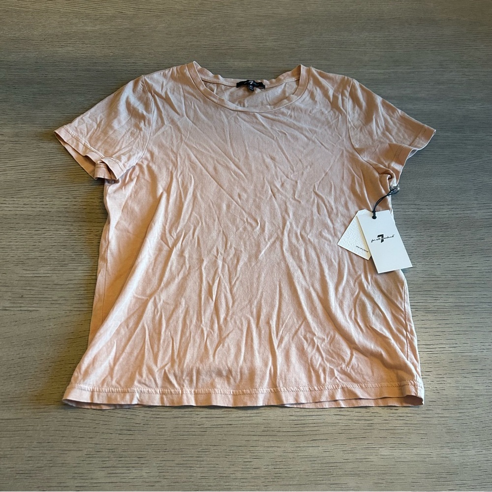 7 For All Mankind Blush Short Sleeve Tee